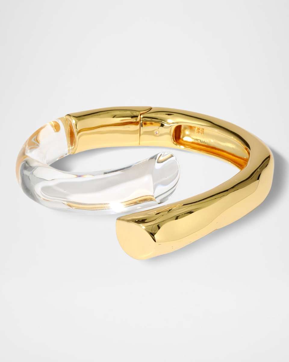Liquid Lucite Bypass Hinge Bracelet